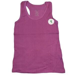 Grip Womens Tank Top Shirt Racerback Rib Knit Stretchy Purple Sleeveless XL
